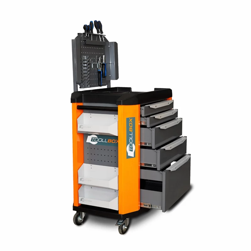 Тележка инструментальная ToollBox TBP-5 (оранжевый)