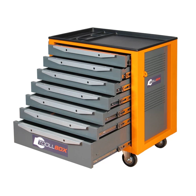 Тележка инструментальная ToollBox TBS-7 (оранжевый)