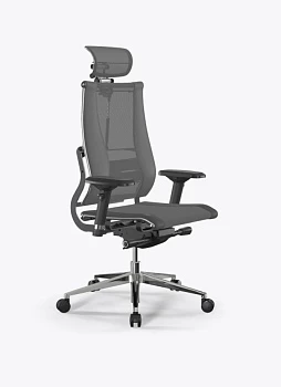 Кресло Метта Y 2D Move B2-14D/0997404 (сетка TS YM93 серая/экокожа Infinity Easy Clean серая)