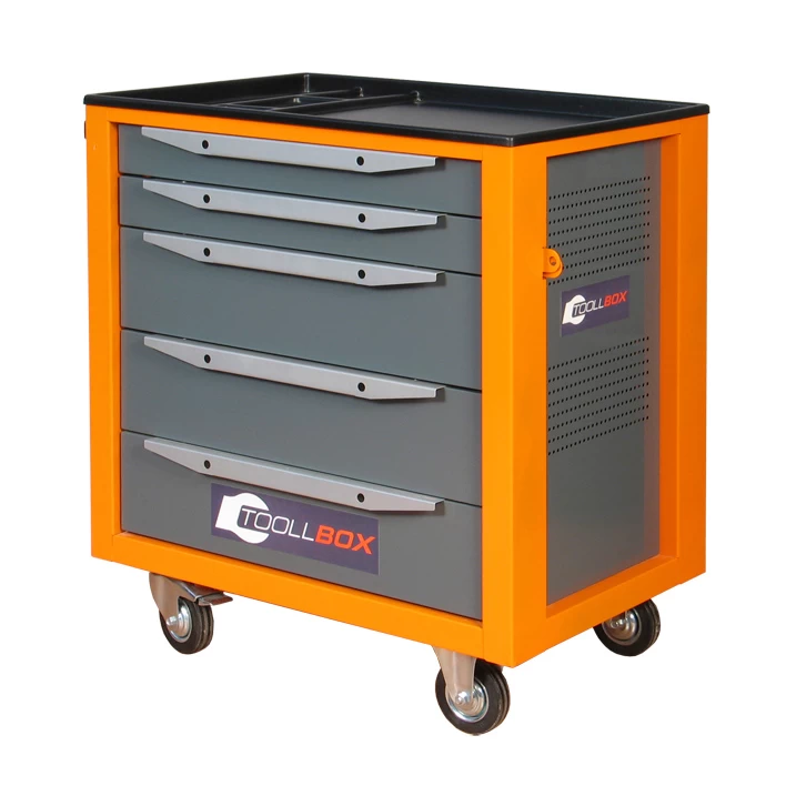 Тележка инструментальная ToollBox TBS-5 (оранжевая)