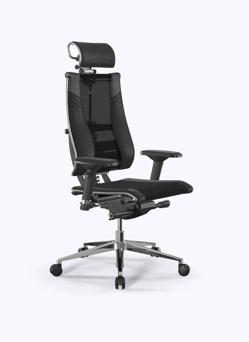 Кресло Метта Y 4D Free B2-15D/0014602 (сетка TS YM93 черная/экокожа Infinity Easy Clean черная)