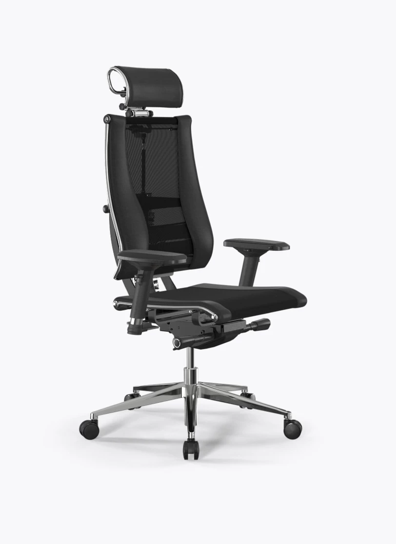 Кресло Метта Y 4D Free B2-14D/0015404 (сетка TS YM93 черная/экокожа Infinity Easy Clean черная)