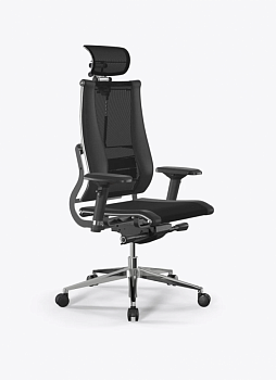 Кресло Метта Y 2D Move B2-14D/0017404 (сетка TS YM93 черная/экокожа Infinity Easy Clean черная)